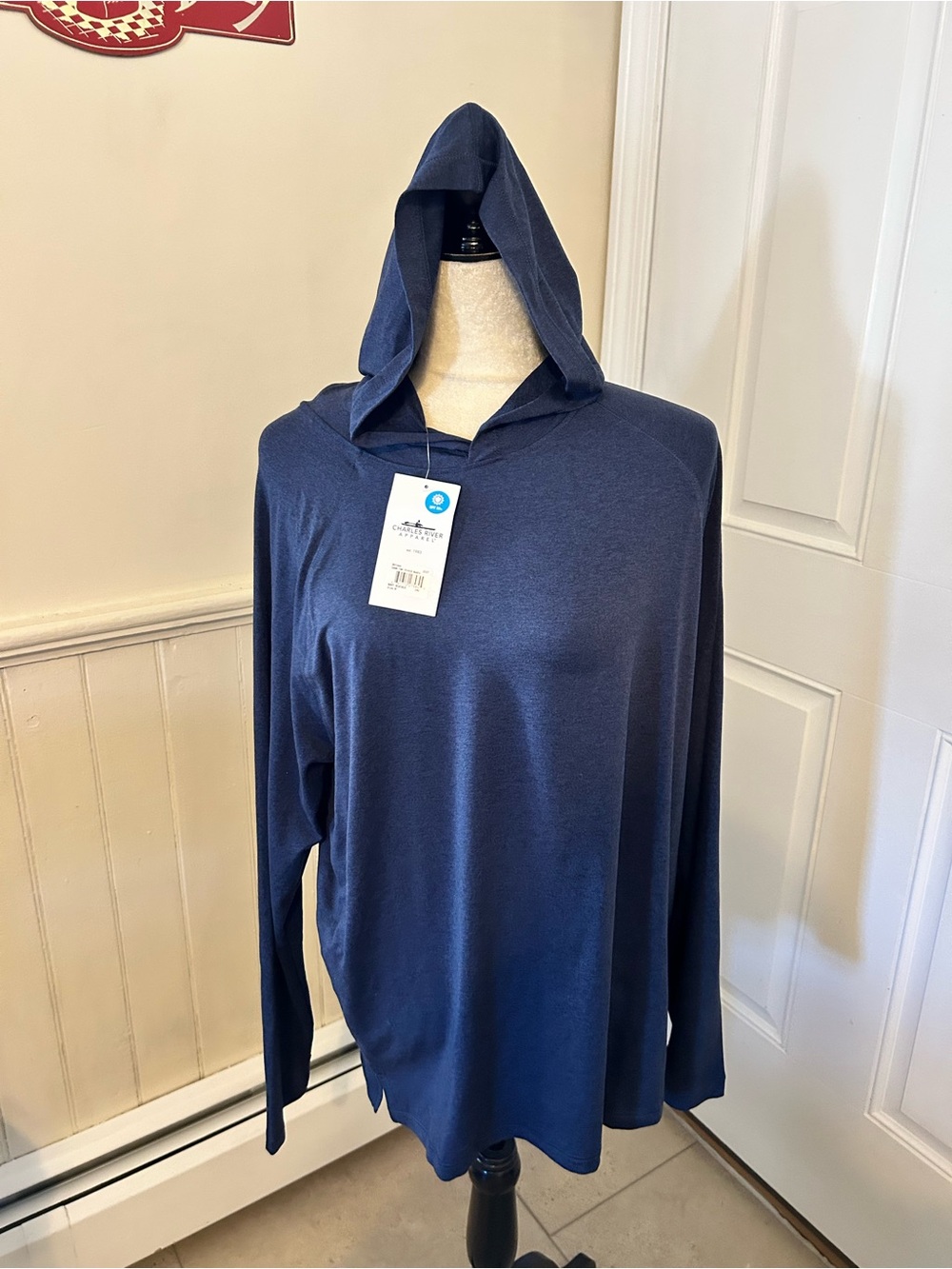 NWT Charles River Cayak Ltwt Stretch Hoodie Unisex Size Medium UPF 50+